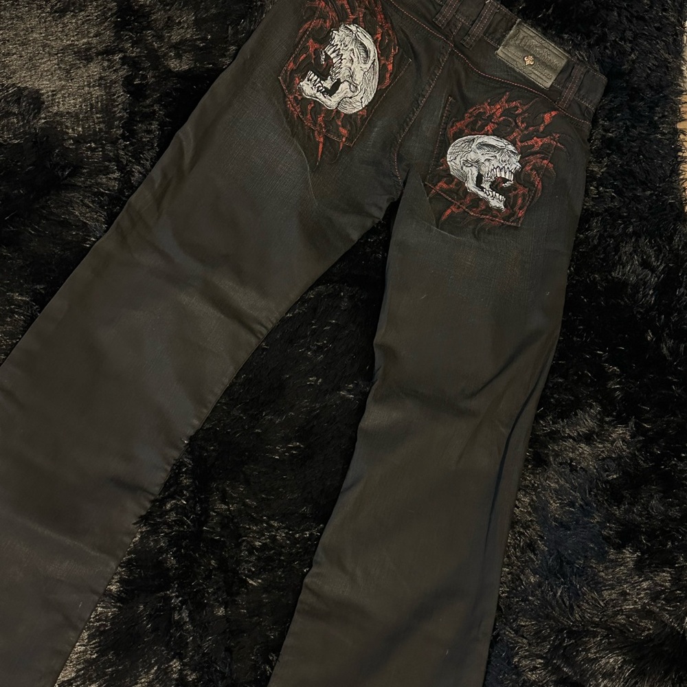 Affliction jeans with design
